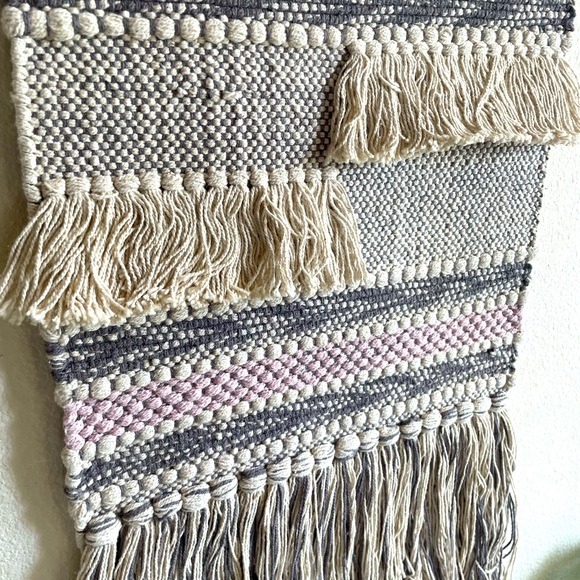 Boho Woven Wall Tapestry Macrame Fringe Wall Hanging 26” - Picture 6 of 8